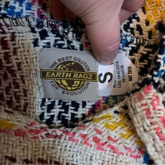 Earth Ragz Colorful Hooded Baja Sweater or Hoodie Size Small - Picture 3 of 8